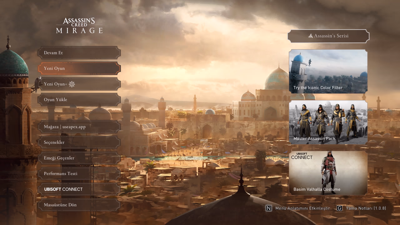 Assassin's Creed Mirage Türkçe yama oynanış görüntüsü 1
